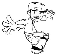 A coloring page of american dragon ball z - jake long